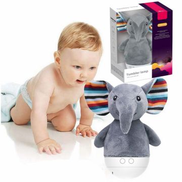 Lampa de veghe in 7 culori LED muzicala Grey Elefant 18 cm