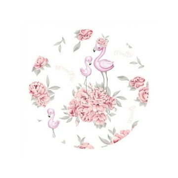 Lenjerie patut cu 3 piese MimiNu 120x60 cm Peonie Pink