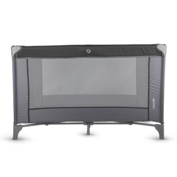 Patut pliabil cu un singur nivel de inaltime Coccolle Notte, Geanta transport inclusa, Dimenisune interioara 120x60 cm, Ideal pentru calatorii, Foarte compact la pliere, Greystone