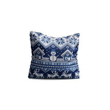 Perna decorativa Blue Winter, Oyo Kids, 43x43 cm, poliester, multicolor