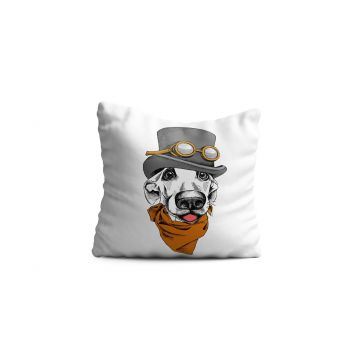 Perna decorativa Dog w hat, Oyo Kids, 43x43 cm, poliester, multicolor