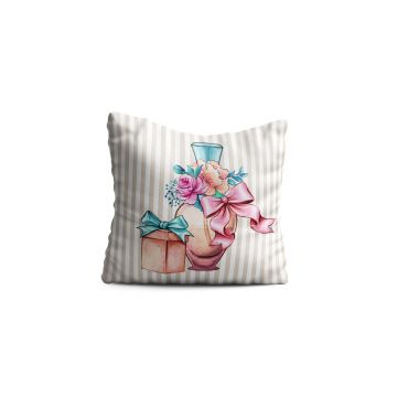 Perna decorativa Flowers, Oyo Kids, 43x43 cm, poliester, multicolor