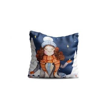 Perna decorativa Ivonne, Oyo Kids, 43x43 cm, poliester, multicolor