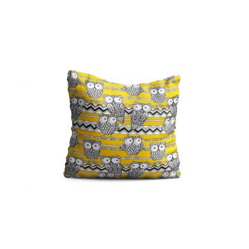Perna decorativa Owl1, Oyo Kids, 43x43 cm, poliester, multicolor