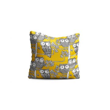 Perna decorativa Owl2, Oyo Kids, 43x43 cm, poliester, multicolor
