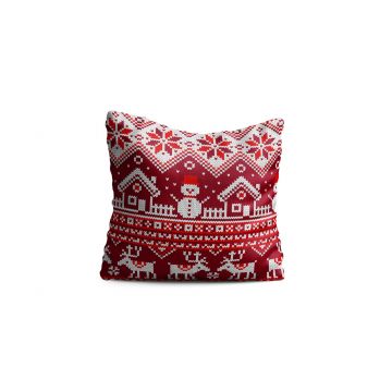 Perna decorativa Red Winter, Oyo Kids, 43x43 cm, poliester, multicolor