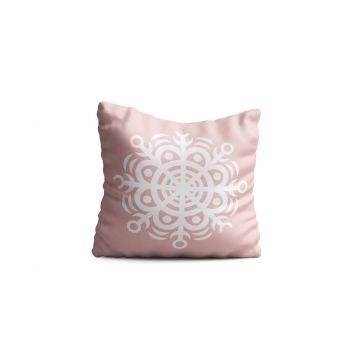 Perna decorativa Snowflake, Oyo Kids, 43x43 cm, poliester, multicolor