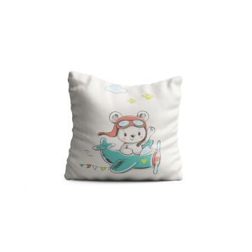 Perna decorativa Teddy, Oyo Kids, 43x43 cm, poliester, multicolor