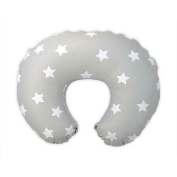 Perna multifunctionala, Happy, 140 cm, husa detasabila, Stars Grey