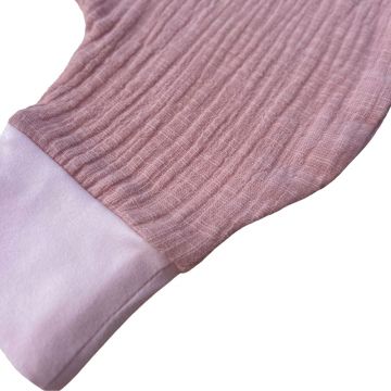 Sac de dormit cu picioruse 0.3 tog din muselina Candy Pink 70 cm