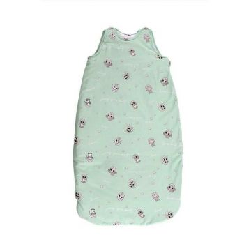 Sac de dormit de iarna, 95 cm, bumbac ranforce, Friends Green
