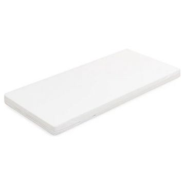 Saltea patut bebe, New Baby, Din spuma poliuretanica, Cu husa detasabila, Din bumbac, 90x40x5 cm, Alb
