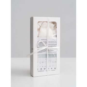 Set sac de dormit si caciulita pentru nou-nascuti din bumbac organic