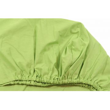 Cearceaf verde KidsDecor cu elastic din bumbac 70 x 160 cm
