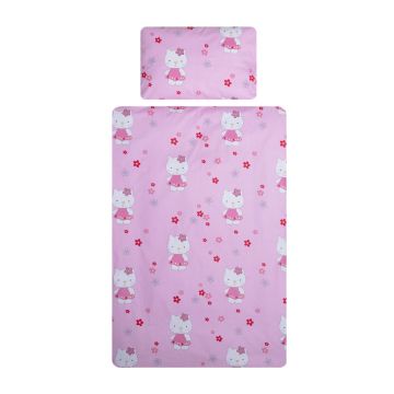 Lenjerie patut cu 3 piese 120x60 cm Hello Kitty