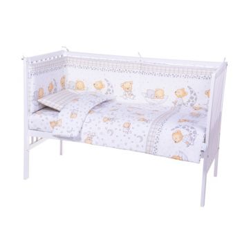 Lenjerie patut cu 7 piese 120x60 cm Ursuleti 016