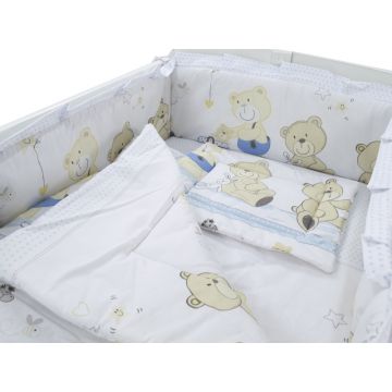 Lenjerie Teddy Play Blue M1 4+1 piese 140x70