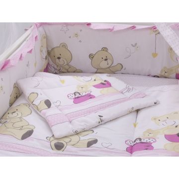 Lenjerie Teddy Play Pink M1 4+1 piese 140x70