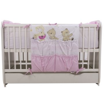 Lenjerie Teddy Play Pink M1 7 piese 120x60 cm