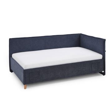 Pat pentru copii albastru închis pe colț 120x200 cm Fun – Meise Möbel