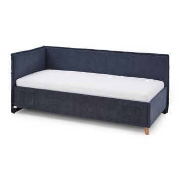 Pat pentru copii albastru închis pe colț 140x200 cm Fun – Meise Möbel Pat pentru copii albastru închis pe colț 140x200 cm Fun – Meise Möbel