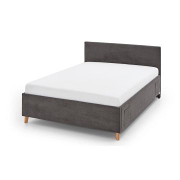 Pat pentru copii gri antracit cu spațiu de depozitare 140x200 cm Cool – Meise Möbel