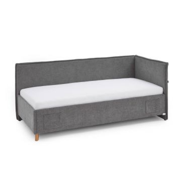 Pat pentru copii gri pe colț 90x200 cm Fun – Meise Möbel