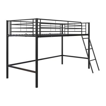 Pat pentru copii negru înalt 90x200 cm Jodie – Støraa