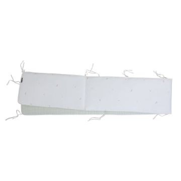 Protectie patut Childhome 35x340 cm jerse muselina verde