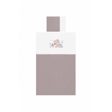 Set lenjerie pat 15 piese Jersey Za Za Beige