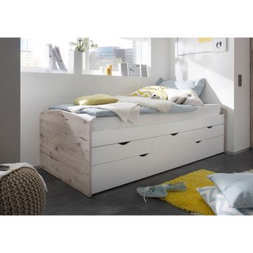 PAT EXTENSIBIL 90-180/200 cm in culoare natur, alb