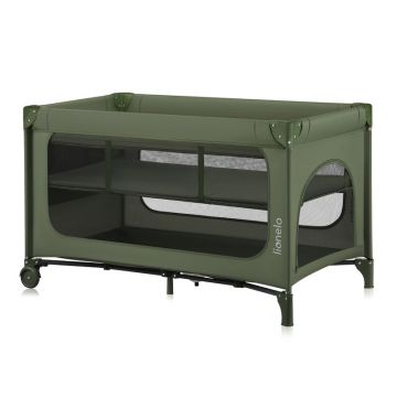 Patut pliant, Lionelo, Jasmin Easy Fold, Pana la 15 kg, Usor de pliat, Cu doua nivele, Cu saltea ergonomica T25, Cu intrare laterala cu fermoar, 2 roti cu frana, 123 x 67 cm, Conform cu EN 716, 0-36 luni, Verde Patut pliant, Lionelo, Jasmin Easy Fold, Pana la 15 kg, Usor de pliat, Cu doua nivele, Cu saltea ergonomica T25, Cu intrare laterala cu fermoar, 2 roti cu frana, 123 x 67 cm, Conform cu EN 716, 0-36 luni, Verde