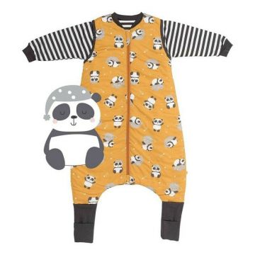 Sac de dormit cu picioruse si maneca lunga detasabila Panda 90 cm + manseta 2.5 Tog
