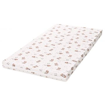Saltea pat, Lorelli Classic, spuma elastica, 60 x 120 x 6 cm, Bear and Pill Beige