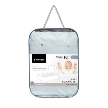 Set lenjerie copii cu 6 piese KikkaBoo Stripy Friends 80x40 cm din bumbac ranforce certificat OEKOTEX,compatibila patut co-sleeper sau landou,contine pernafata de pernacearceafhusa pilotapilotaprotectie impermeabila