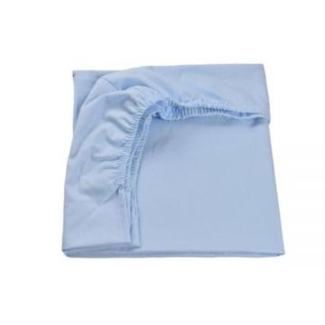 Cearsaf patut 90x40 50 cm bumbac 100%  bleu