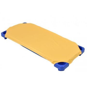 Cearsaf patut gradinita si cresa stivuibil bumbac 100% culoare galben