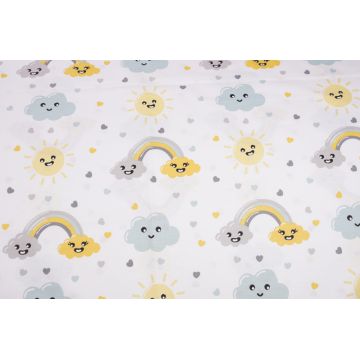 Lenjerie 5 piese patut 120x60 cm bumbac model curcubee si norisori