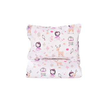 Lenjerie 5 piese patut 120x60 cm bumbac model Fetite