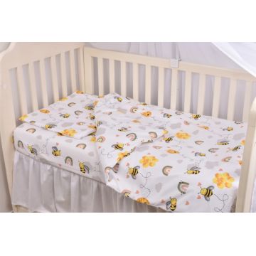 Lenjerie 6 piese patut 120x60 cm bumbac model Albinute