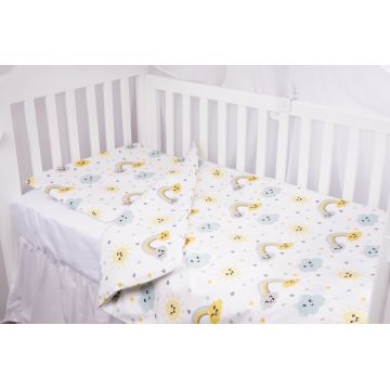 Lenjerie 6 piese patut 120x60 cm bumbac model curcubee si norisori