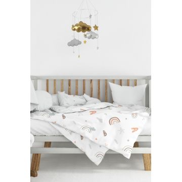 Lenjerie de pat pentru copii, Abc, Wheeppo, Bumbac Ranforce