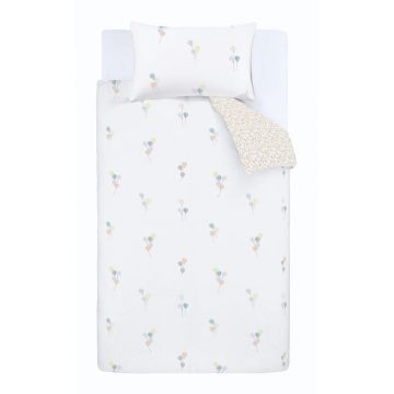 Lenjerie de pat pentru copii albă-bej din flanelă pentru pat dublu 200x200 cm Balloons Spot – Bianca Lenjerie de pat pentru copii albă-bej din flanelă pentru pat dublu 200x200 cm Balloons Spot – Bianca