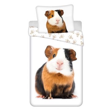 Lenjerie de pat pentru copii albă din bumbac pentru pat de o persoană 140x200 cm Guinea Pig – Jerry Fabrics Lenjerie de pat pentru copii albă din bumbac pentru pat de o persoană 140x200 cm Guinea Pig – Jerry Fabrics