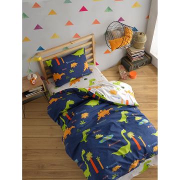 Lenjerie de pat pentru copii albastră pentru pat de o persoană 140x200 cm Dinolar – Mijolnir Lenjerie de pat pentru copii albastră pentru pat de o persoană 140x200 cm Dinolar – Mijolnir