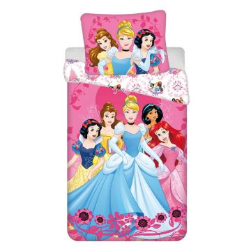 Lenjerie de pat pentru copii din bumbac pentru pat de o persoană 140x200 cm Princezny 