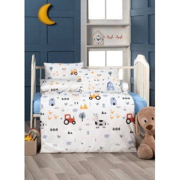 Lenjerie de pat pentru copii, Happy Farm, Life Style, Bumbac Ranforce