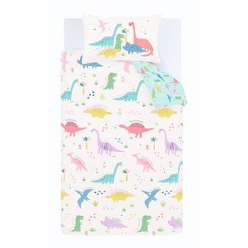 Lenjerie de pat pentru copii pentru pătuț 120x150 cm Dinosaur Friends – Catherine Lansfield