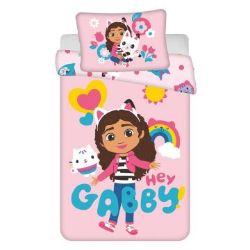 Lenjerie de pat pentru copii roz din bumbac pentru pătuț 100x135 cm Gabby's Dollhouse – Jerry Fabrics Lenjerie de pat pentru copii roz din bumbac pentru pătuț 100x135 cm Gabby's Dollhouse – Jerry Fabrics