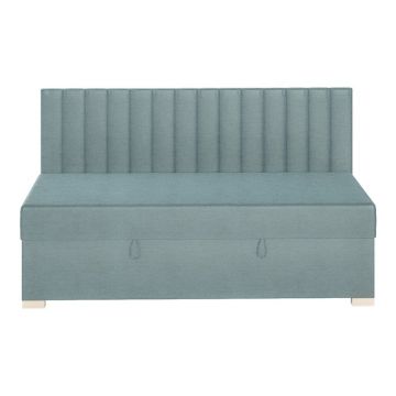 Pat pentru copii albastru cu spațiu de depozitare cu saltea 90x200 cm Chill – Ghado